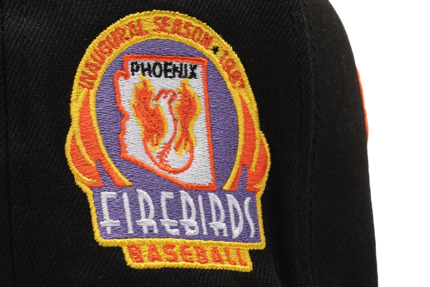 New Era X Politics Phoenix Firebirds 59FIFTY Fitted Hat - Black/Purple 9 New Era X Politics Phoenix Firebirds 59FIFTY Fitted Hat - Black/Purple - Image 7