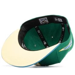 New Era X Politics Texas Rangers 59FIFTY Fitted Hat - Botanical Green/Air Force Blue -Fashion clothing Sneaker Politics NewEra TexasRangersGreenHat 131 1117712 WB 5