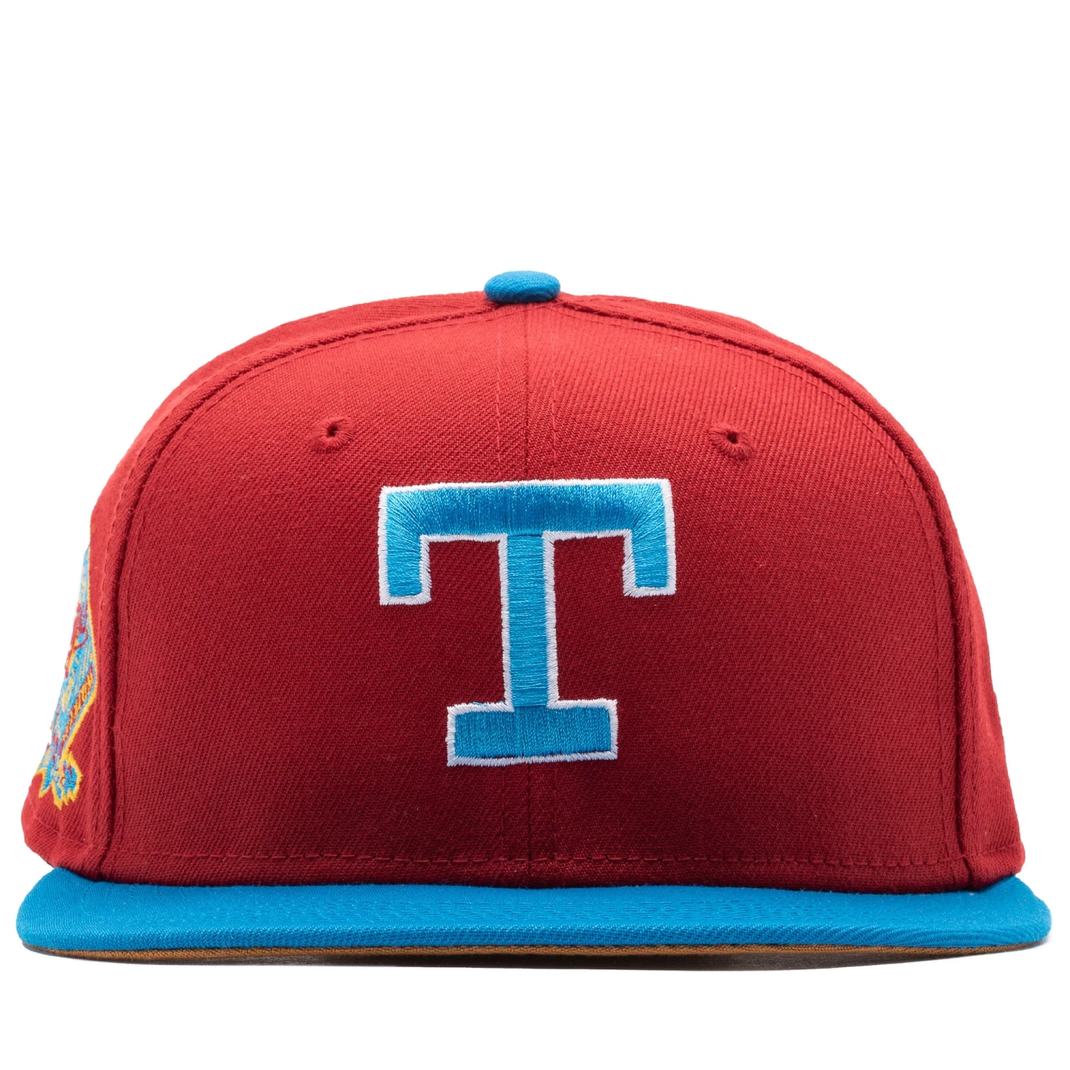 New Era X Politics Texas Rangers 59FIFTY Fitted Hat - Pinot Red/Cardinal Blue 3 New Era X Politics Texas Rangers 59FIFTY Fitted Hat - Pinot Red/Cardinal Blue
