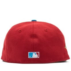 New Era X Politics Texas Rangers 59FIFTY Fitted Hat - Pinot Red/Cardinal Blue 13 New Era X Politics Texas Rangers 59FIFTY Fitted Hat - Pinot Red/Cardinal Blue -Fashion clothing Sneaker Politics NewEra TexasRangersRedHat 131 111771SKU WB 3