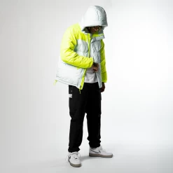The North Face HMLYN Down Parka - White/Neon Green -Fashion clothing Sneaker Politics Northface Dec22 131 111375 WB 2