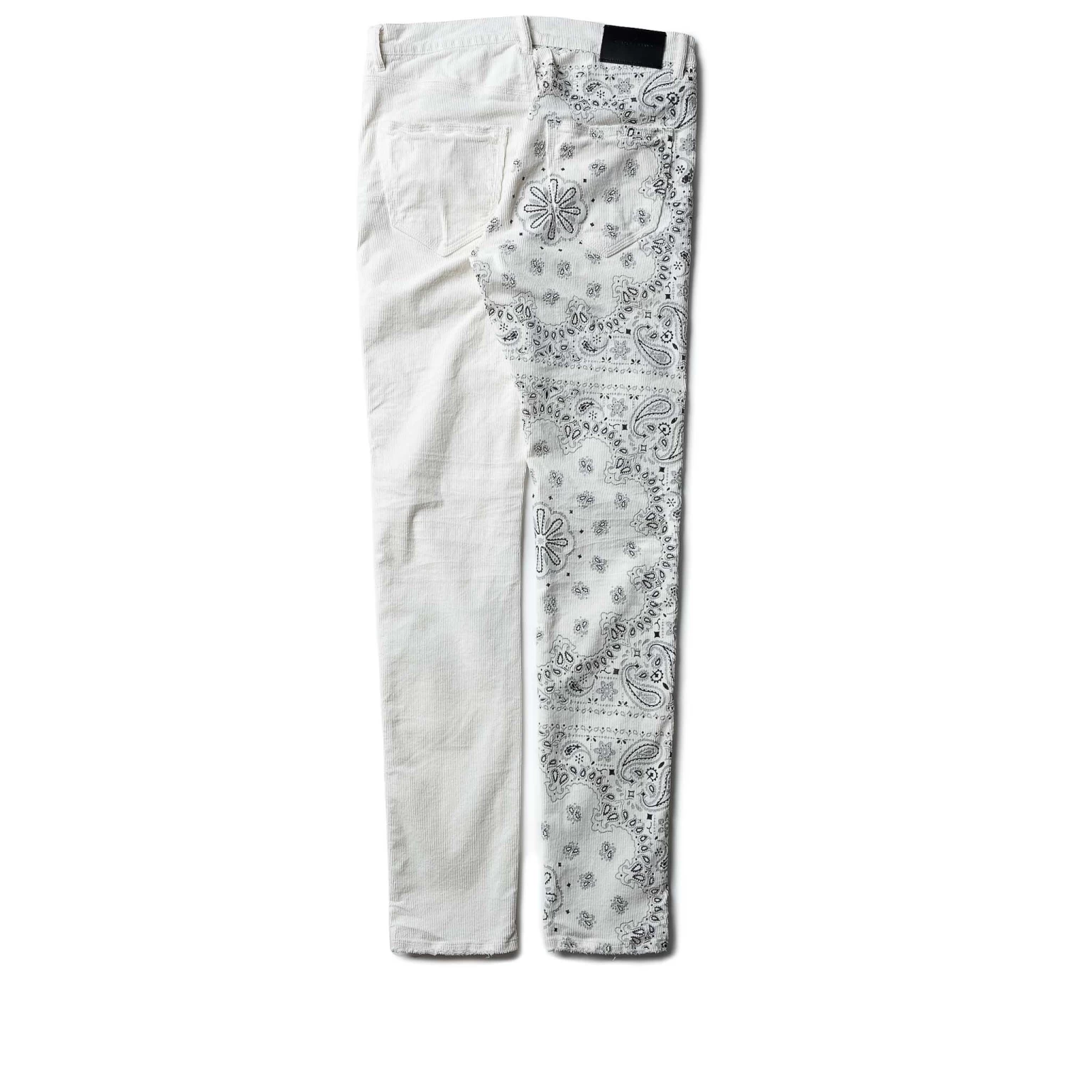 Purple Brand Low Rise Skinny - Corduroy Bandana Print Ecru 4 Purple Brand Low Rise Skinny - Corduroy Bandana Print Ecru - Image 2