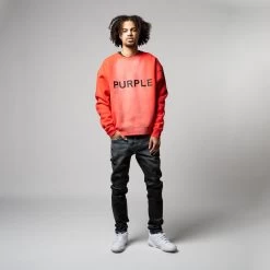 Purple Brand Low Rise Skinny Jean - Mid Indigo Black Coated Gradient -Fashion clothing Sneaker Politics PURPLE SS23 MODEL 131 111457 131 111475 WB 1 1