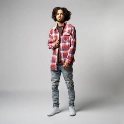 Purple Brand Low Rise Skinny Jean - Light Indigo Embroidery Punch P -Fashion clothing Sneaker Politics PURPLE SS23 MODEL 131 111458 131 111466 WB 1 1