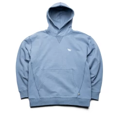 Paper Planes Brushed Surface Fleece Hoodie - Stone Blue