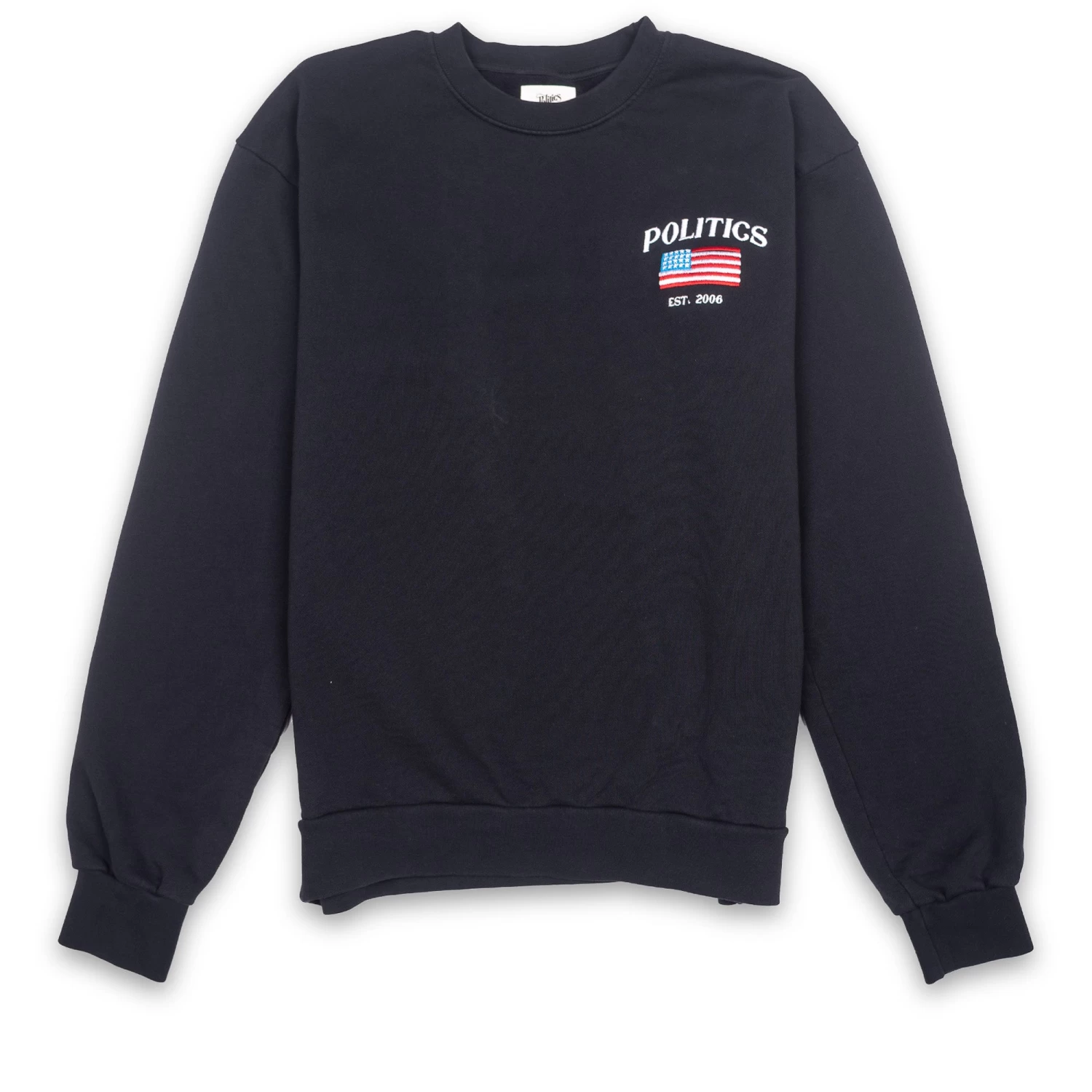 Politics American Flag Crewneck - Black 3 Politics American Flag Crewneck - Black