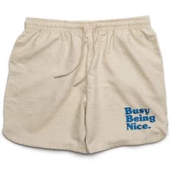 Politics Busy Being Nice Stride Short - Cream