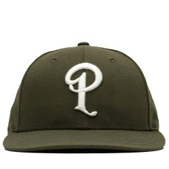 Politics X New Era Low Pro 59FIFTY Fitted Hat - Olive/Chrome