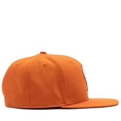 Politics X New Era 59FIFTY Fitted Hat - Flight Orange/Walnut -Fashion clothing Sneaker Politics Politics OrangeHat 131 111353 WB 2