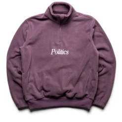 Politics Quarter Zip Fleece - Purple