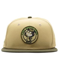 New Era X Politics Fort Worth Cats 59FIFTY Fitted Hat - Vegas Gold/Olive