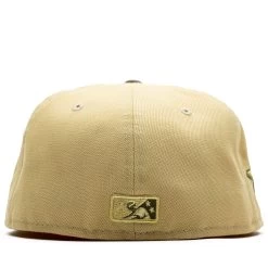 New Era X Politics Fort Worth Cats 59FIFTY Fitted Hat - Vegas Gold/Olive -Fashion clothing Sneaker Politics PoliticsxNewEraFortWorthCats WB 3 64b9133d 0483 4d35 9b61 5006b0aabf86