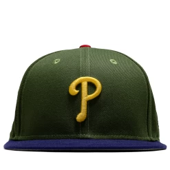 New Era X Politics Philadelphia Phillies 59FIFTY Fitted Hat - Olive/Purple