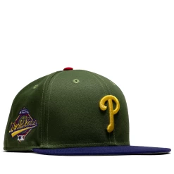 New Era X Politics Philadelphia Phillies 59FIFTY Fitted Hat - Olive/Purple -Fashion clothing Sneaker Politics PoliticsxNewEra FittedFridays Martin PHILLIES 131 113065 WB 6