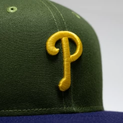 New Era X Politics Philadelphia Phillies 59FIFTY Fitted Hat - Olive/Purple -Fashion clothing Sneaker Politics PoliticsxNewEra FittedFridays Martin PHILLIES 131 113065 WB 7
