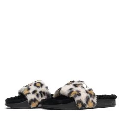 Women's Puma Leadcat 2.0 Fluff Safari Sandals - Black/Gold -Fashion clothing Sneaker Politics Puma Leadcat2.0Slides WB 6