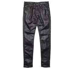 Purple Low Rise Skinny Jean - Black Lustre Snake Print