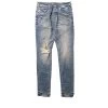 Purple Brand Mid Rise Slim Jean - Distressed Dirty Indigo Blowout -Fashion clothing Sneaker Politics Purple DistressedDirtyInigo 135 105700 WB 1