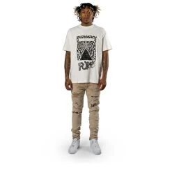 Purple Brand Low Rise Skinny Jean - Beige Heavy Repair -Fashion clothing Sneaker Politics Purple FW22 131 109703 WB 1