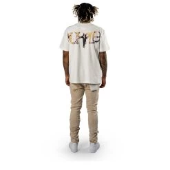 Purple Brand Low Rise Skinny Jean - Beige Heavy Repair -Fashion clothing Sneaker Politics Purple FW22 131 109703 WB 2