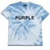 Purple Brand Core Tie Dyed Tee - Blue 1 Purple Brand Core Tie Dyed Tee - Blue -Fashion clothing Sneaker Politics Purple PreFall23 131 112449 WB 1