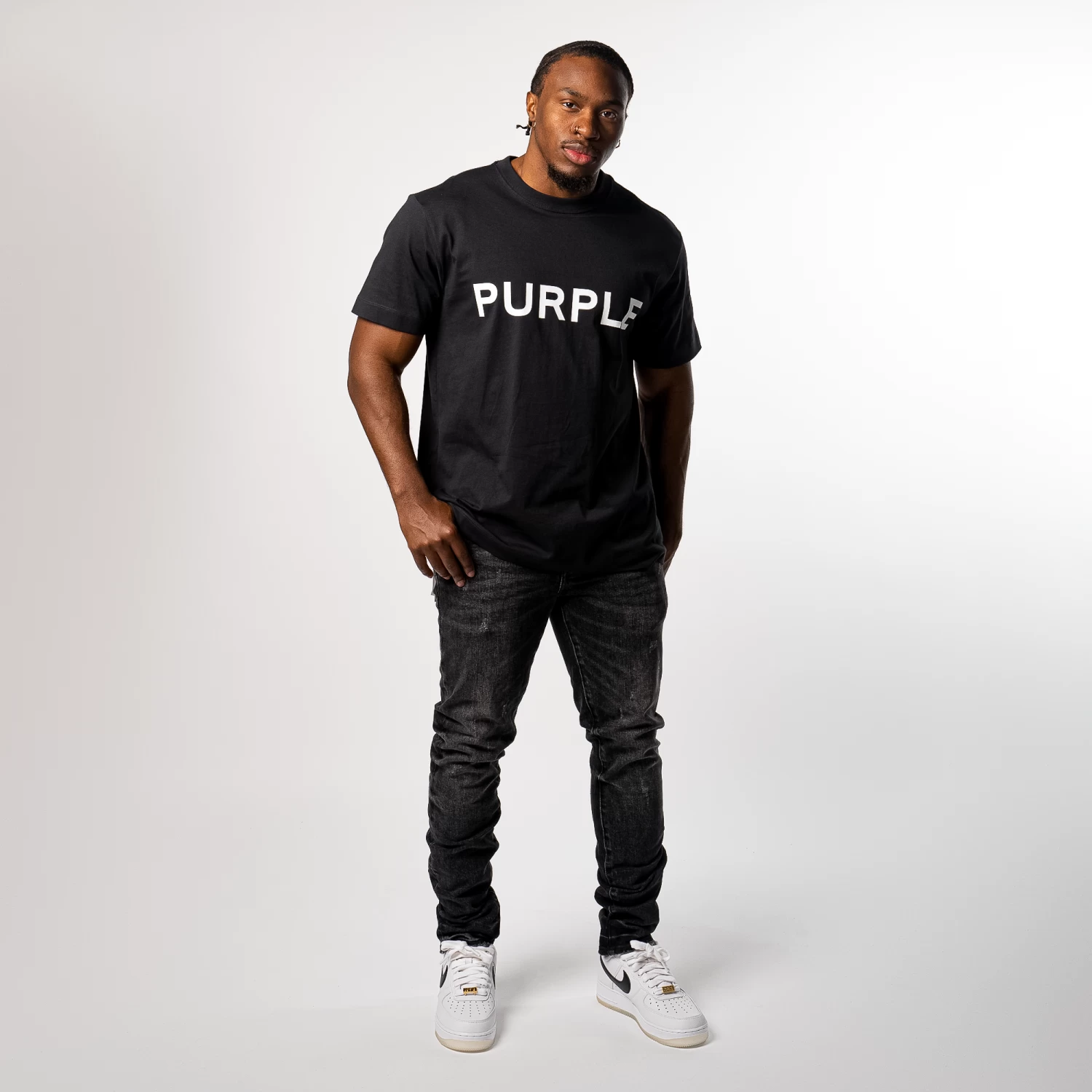 Purple Brand Low Rise Skinny Jean - Washed Aged Black 5 Purple Brand Low Rise Skinny Jean - Washed Aged Black - Image 3