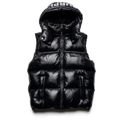 Purple Brand Puffer Vest - Black Beauty