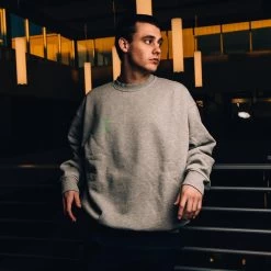 Purple Brand After The Fire Crewneck Sweatshirt - Grey