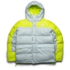 The North Face HMLYN Down Parka - White/Neon Green -Fashion clothing Sneaker Politics TNF dec22 131 111375 WB 1