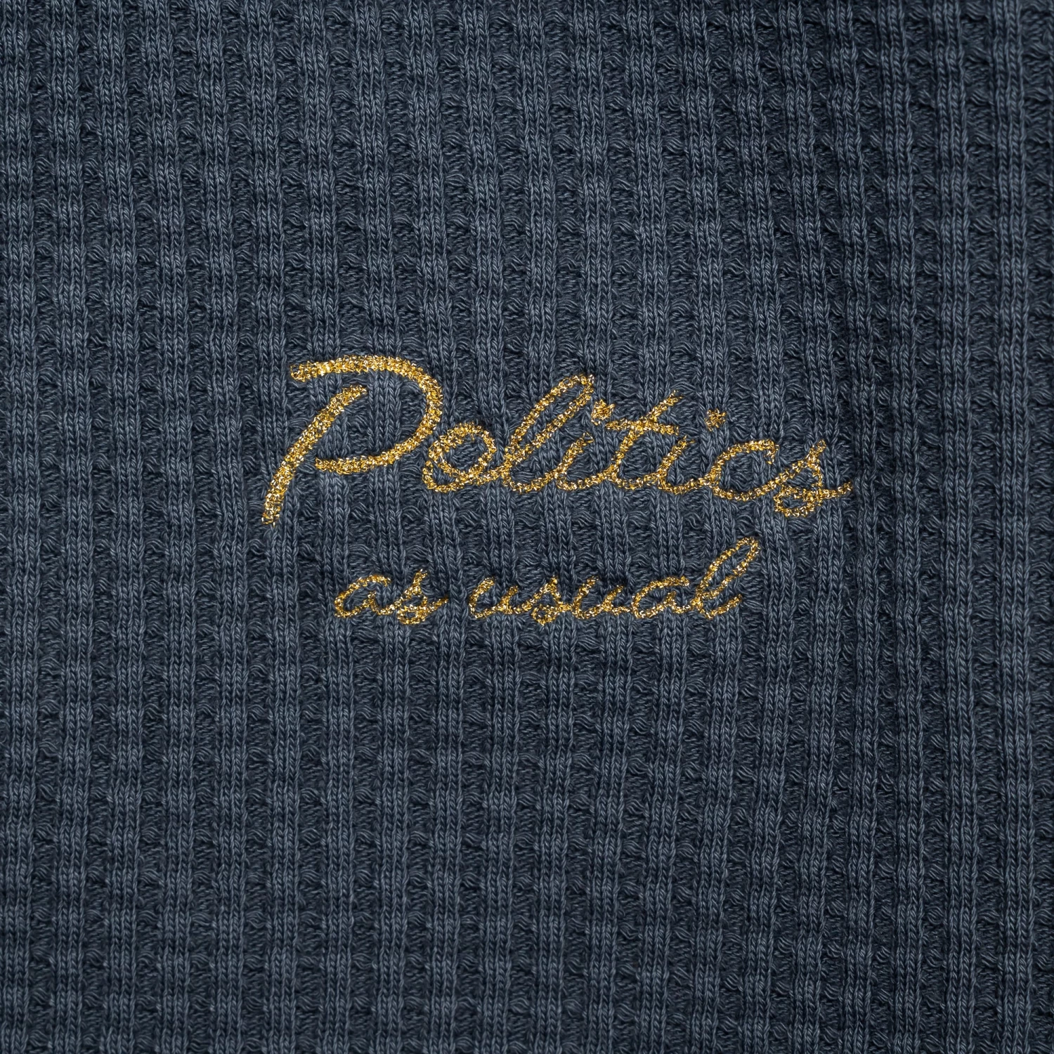 Politics X Standard Issue Thermal Crewneck - Slate 6 Politics X Standard Issue Thermal Crewneck - Slate - Image 4
