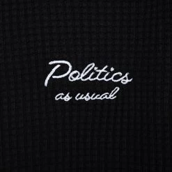 Politics X Standard Issue Thermal Crewneck - Black -Fashion clothing Sneaker Politics Thermals WB 5