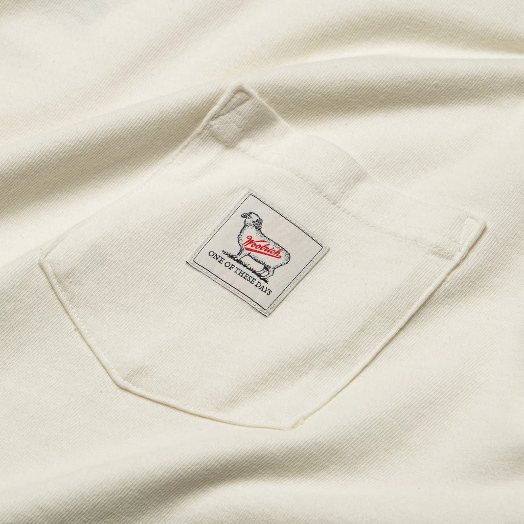One Of These Days Woolrich L/S Pocket Tee - Bone 5 One Of These Days Woolrich L/S Pocket Tee - Bone - Image 3