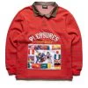 Pleasures Championship Rugby Shirt - Red -Fashion clothing Sneaker Politics pleasures FW22 CutandSew 131 109758 WB 1