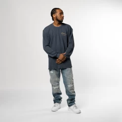 Politics X Standard Issue Thermal Crewneck - Slate 8 Politics X Standard Issue Thermal Crewneck - Slate -Fashion clothing Sneaker Politics politics StandardIssue model 131 113171 WB 1