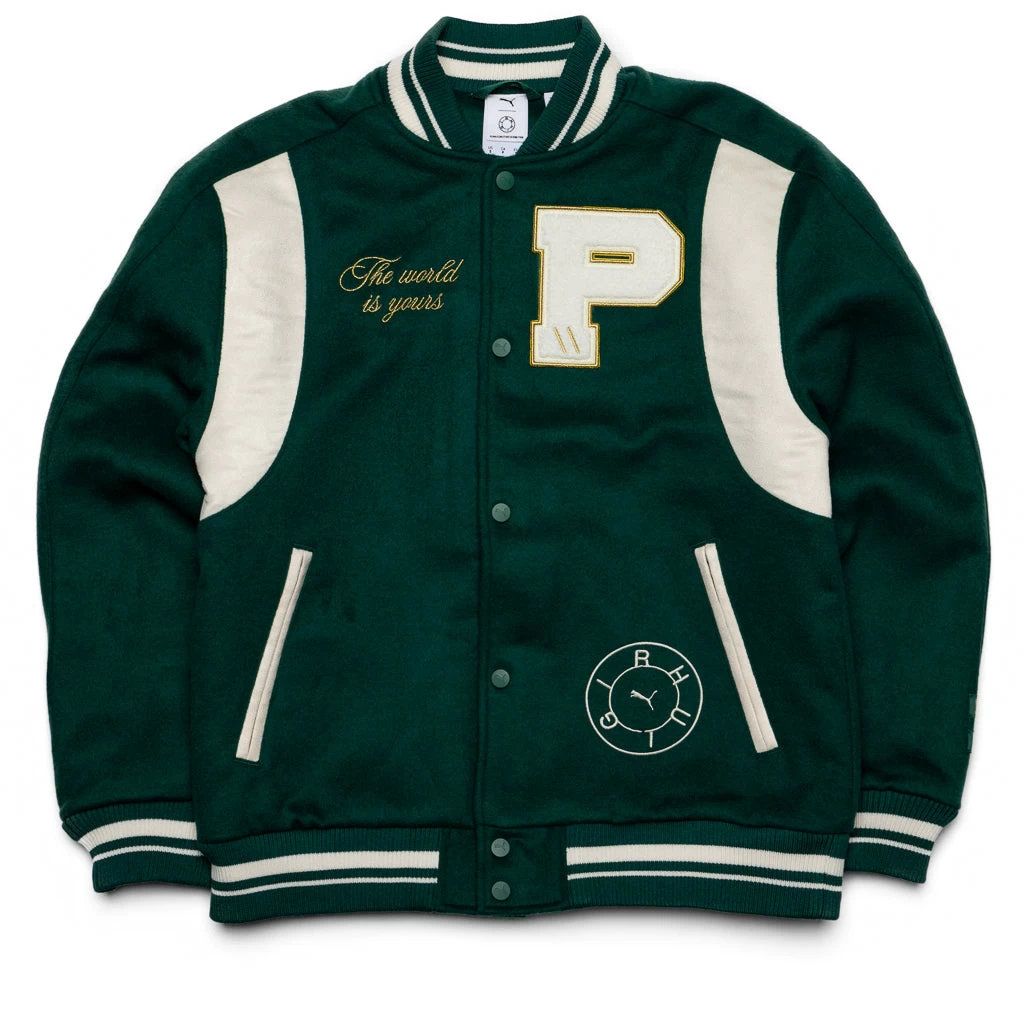 Puma X Rhuigi Varsity Jacket - Green 3 Puma X Rhuigi Varsity Jacket - Green