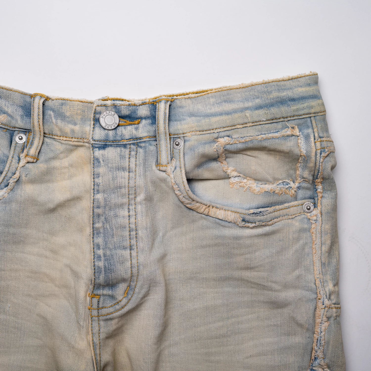 Purple Brand Low Rise Skinny Jean - Faded & Tinted Indigo Fray 6 Purple Brand Low Rise Skinny Jean - Faded & Tinted Indigo Fray - Image 4