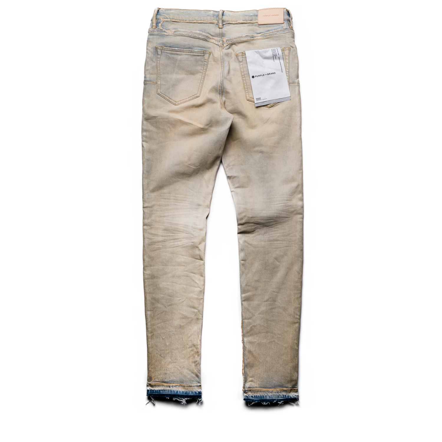 Purple Brand Low Rise Skinny Jean - Faded & Tinted Indigo Fray 4 Purple Brand Low Rise Skinny Jean - Faded & Tinted Indigo Fray - Image 2