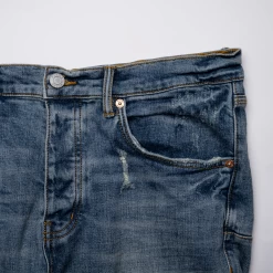 Purple Brand Low Rise Skinny Jean - Mid Indigo Aged -Fashion clothing Sneaker Politics purple PreSpring23 131 110694 WB 2