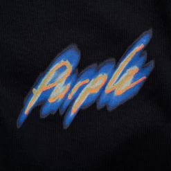 Purple Brand Script Sweatpant - Black -Fashion clothing Sneaker Politics purple PreSpring23 131 110703 WB 2