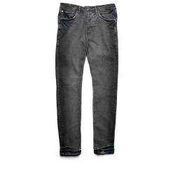 Purple Brand Low Rise Skinny Jean - Faded Gunmetal With Side Stripe