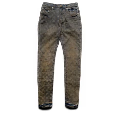 Purple Brand Low Rise Skinny Jean - Indigo Monogram Oil Repair