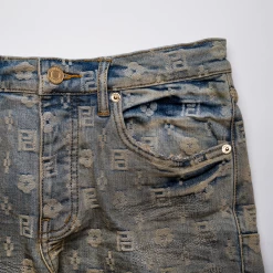 Purple Brand Low Rise Skinny Jean - Indigo Monogram Oil Repair 9 Purple Brand Low Rise Skinny Jean - Indigo Monogram Oil Repair -Fashion clothing Sneaker Politics purple PreSpring23 131 110837 WB 2