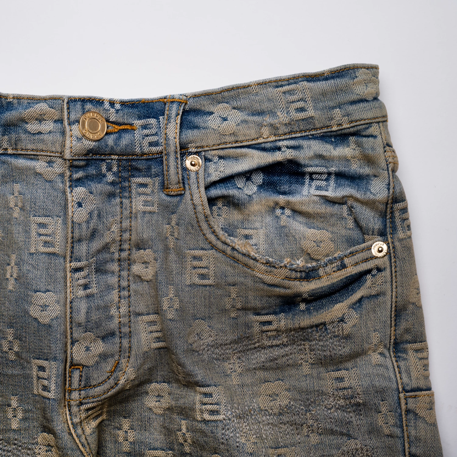 Purple Brand Low Rise Skinny Jean - Indigo Monogram Oil Repair 6 Purple Brand Low Rise Skinny Jean - Indigo Monogram Oil Repair - Image 4