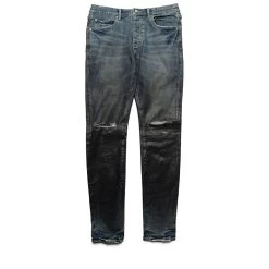 Purple Brand Low Rise Skinny Jean - Mid Indigo Black Coated Gradient