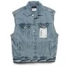 Purple Brand Denim Vest - Light Indigo Embroidered -Fashion clothing Sneaker Politics purple SS23 131 111462 WB 1