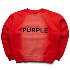 Purple Brand Logo Oversized Crewneck - Poppy Red