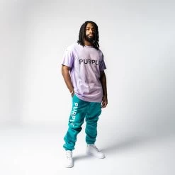 Purple Brand Regular Fit Sweatpant - Fanfare -Fashion clothing Sneaker Politics purple ss23 MODELED 131 111472WB 1