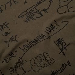 Stampd Graffiti Crewneck - Olive -Fashion clothing Sneaker Politics stampd mar23 131 111650 WB 3