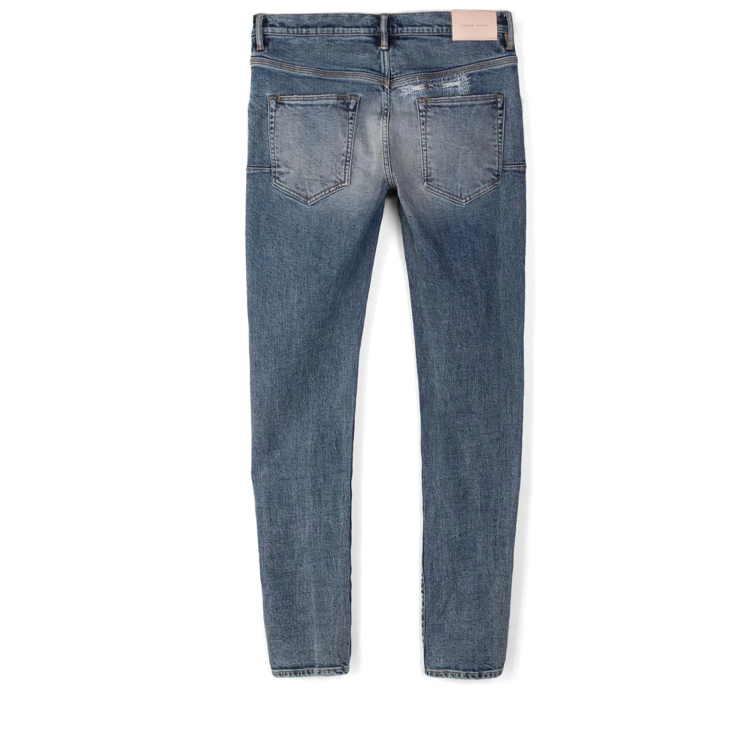 Purple Brand Mid Rise Slim Jean - Indigo Flannel Repair 4 Purple Brand Mid Rise Slim Jean - Indigo Flannel Repair - Image 2