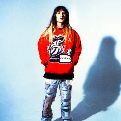 Always On Tour Lips Hoodie - Red 11 Always On Tour Lips Hoodie - Red -Fashion clothing img20230324 09173750